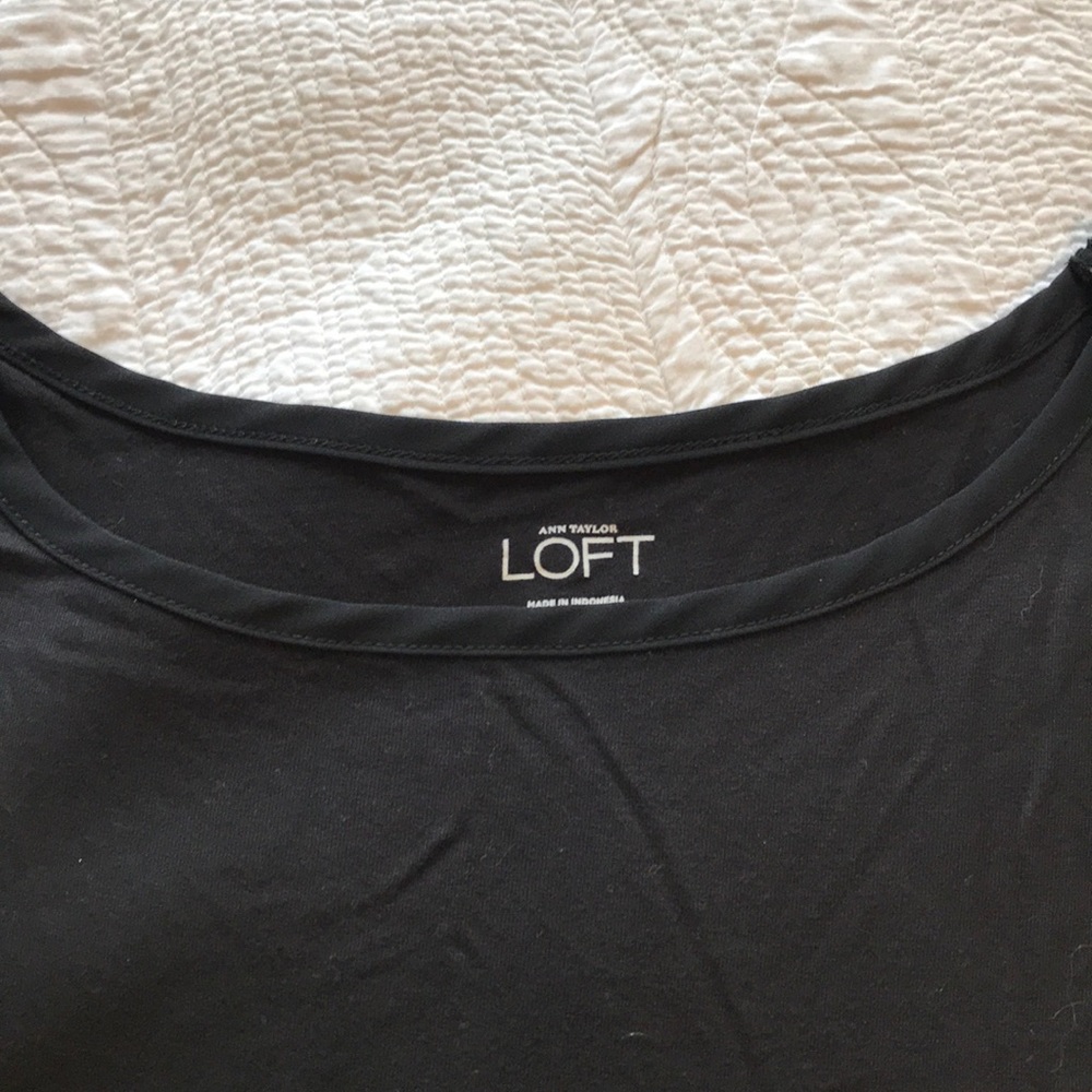 Loft black peplum top Size S - Picture 3 of 8